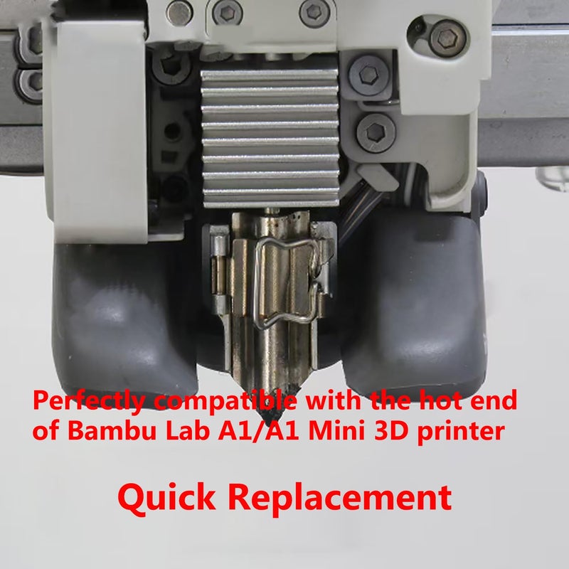 Arncysld A1/A1 Mini Hotend Heating Kit Assembly with Heater Cartridge Thermistor 3D Printer Extruder Print Head Part Qucik Replacement Part for Bambu Lab A1/A1 Mini Support High Speed Printing - Image 2
